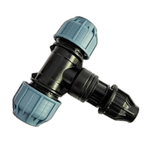 Verbinder PE-Rohr auf Tropfrohr - Gerade, Winkel, T-Stück - Klemmverschraubung x Lock-Verbinder